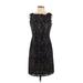 Adrianna Papell Casual Dress: Black Dresses - Women's Size 4