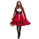 IBTOM CASTLE Women's Little Red Riding Hood Costume, Book Day Character Costume, Dress +Cape Cloak, Adult Cloak Cosplay Dress Halloween Christmas Party Nightclub Queen Carnival Costume Short skirt L