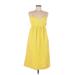 The Prairie by Rachel Ashwell Casual Dress - A-Line V-Neck Sleeveless: Yellow Dresses - Women's Size 8