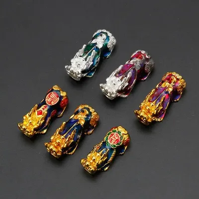 Perles Pixiu chinoises amulette porte-bonheur changement de couleur de la température d'humeur
