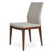 sohoConcept Pasha Solid Back Side Chair Faux Leather/Wood/Upholstered in White | Wayfair DC1037-61
