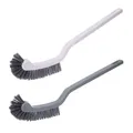 Coin brosse nettoyage toilettes en plastique incurvé à long manche en plastique pour nettoyeur