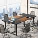 17 Stories 70.86" Rectangle Conference Table Wood/Metal in Black | 29.5 H x 70.86 W x 35.4 D in | Wayfair 9D94365A02AB4D1095F913BB8C18EFB2