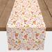 Red Barrel Studio® Brianni Rectangle Floral Polyester Table Runner Polyester in Gray/Orange | 72 W x 16 D in | Wayfair