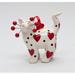 The Holiday Aisle® Abstract Hanging Figurine Ornament Ceramic/Porcelain in Red/White | 2.88 H x 1.38 W x 2.5 D in | Wayfair