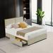 Latitude Run® Yuven Storage Bed Upholstered/Metal/Linen | 43.11 H x 56.69 W x 78.35 D in | Wayfair 9041BA51729443D3BF5F5CD6675A46F9