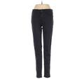 American Eagle Outfitters Jeggings - Mid/Reg Rise Skinny Leg Boyfriend: Black Bottoms - Women's Size 0 - Black Wash