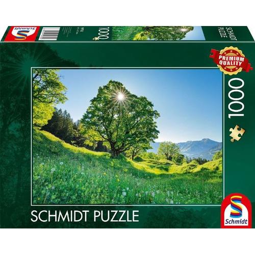 Schmidt 59761 - Berg-Ahorn im Sonnenlicht, St. Gallen/Schweiz, Puzzle, 1000 Teile - Schmidt Spiele