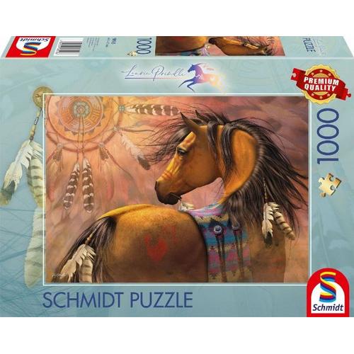 Schmidt 58513 – Laurie Prindle, Kiona Gold, Pferde-Puzzle, 1000 Teile – Schmidt Spiele