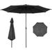 Umbrella Market Outdoor Table Umbrella With Auto Tilt Crank For Garden Lawn Deck Backyard Pool 8 Sturdy Steel Ribs