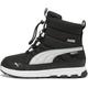 Winterboots PUMA "EVOLVE BOOT PURETEX JR" Gr. 38, schwarz-weiß (puma black, ash gray, puma white) Kinder Schuhe Schnürboots Trainingsschuhe