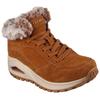 Winterboots SKECHERS "UNO RUGGED-WINTRINESS", Damen, Gr. 41, braun, Veloursleder, Textil, casual, Schuhe, Snowboots mit Water Repellent-Ausstattung