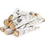 Hisencn Gas Fireplace Logs 26 inch Large Ceramic White Birch Log for Gas Fireplace Intdoor Inserts Vented Electric Gas Fireplaces Outdoor Firebowl Linear Fire Pits Ceramic Fiber Fake Wood Logs
