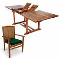 All Things Cedar Teak 7 Piece Rectangular Dining Patio Set