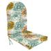Jordan Manufacturing 19 x 51 French Edge Adirondack Outdoor Chair Cushion - 50.5 L x 19 W x 4 H Bridget Carmel