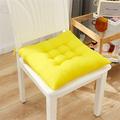 LTTVQM Corduroy Chair Cushion with Ties Ultra Soft Warm Floor Cushion for Kids Reading Nook Comfortable Square Seat Cushion for Adult 16 x 16 Yellow