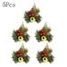 5 Pcs Red Berry Picks Evergreen Wreath Picks & Pine Branches Artificial for Christmas Crafts & Winter Berries Spray Holly Wire Stem Pick Holiday Decorations DIY Ornaments