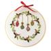 QIIBURR Cross Stitch Kits for Kids Full Range of Embroidery Cross Stitch Stamped Christmas Cloth Gift Floral Kit Christmas Cross Stitch Kits Stamped Cross Stitch Kits
