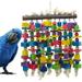 Large Bird Parrot Chewing Toy - Multicolored Natural Wooden Blocks Bird Parrot Tearing Toys Suggested for Large Macaws cokatoos African Grey and a Variety of Amazon Parrots(15.7 X 9.8 )
