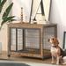 Litake Dog Crate Furniture Dog Kennel for Home Indoor Use Furniture Dog Crate with Double Doors for Medium Large Dog 38.58 W x 25.2 D x 27.17 H