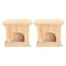 2pcs Model Fireplace Imitation Wooden Fireplace Toy Simulation Prop for Decor