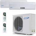 2 Zone Mini Split 12000 24000 Ductless Air Conditioner Pre-Charged Dual Zone Mini Split USA Parts & Awesome Support
