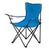 Camping Chair with Cup Holder & Carry Bag Water-Resistant Quad Chair Supports up to 230lbs Camping & Outdoor Use Folding Chair & Lawn Chair 32 *19*31in Blue