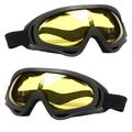 Goggles Outdoor Cycling Windproof Glasses Ski Sand Shielding Glasses black frame yellow