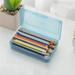 QIIBURR Small Space Organizers and Storage Plastic Pencil Box Large Capacity Pencil Boxes Clear Boxes with Snap-Tight Lid Stackable Design and Stylish Office Supplies Storage Organizer Box