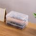 QIIBURR Small Space Organizers and Storage Plastic Pencil Box Large Capacity Pencil Boxes Clear Boxes with Snap-Tight Lid Stackable Design and Stylish Office Supplies Storage Organizer Box