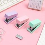 CHUANK 3PCS Small Hand Stapler Portable Desktop labor-saving binding mini Stapler Student Stapler Mini Stapler Macaron color