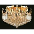 Nine Light Flush Mount-Gold Finish-Royal Cut Crystal Type Bailey Street Home 390-Bel-3337424