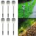 solacol Solar Lights Outdoor Garden Decorative 6Pc Solar Garden Lamp Outdoor Courtyard Lighting Led Decorative Solar Floor Lamp Solar Garden Lights Outdoor Decorative