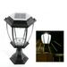 OUKANING Solar Powered LED Pillar Light Garden Path Yard Decor Lamp Outdoor Column Lamp