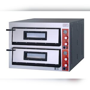 Elektro Pizzaofen Vollschamott Doppelkammer 12 kW, bis 500°C für 8 Pizzen 36 cm Image