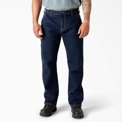 Dickies Men's Flex Relaxed Fit Carpenter Jeans - Dark Denim Wash Size 44 32 (DU603)