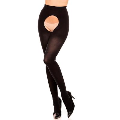 Ouvert-Strumpfhose GLAMORY "Ouvert 60", Damen, Gr. 44 (46), schwarz, Obermaterial: 88% Polyamid, 12% Elasthan, unifarben, Strumpfhosen, Blickdicht, elastische Microfaser, bis Gr. 62 Image
