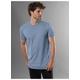 T-Shirt TRIGEMA "TRIGEMA Slim Fit T-Shirt aus DELUXE Baumwolle", Herren, Gr. M, blau (pearl, blau), 100% Baumwolle, Basic, Kurzarm, Shirts