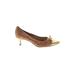 Kate Spade New York Heels: Pumps Kitten Heel Cocktail Party Tan Shoes - Women's Size 8 1/2 - Pointed Toe