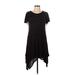 Dolan Casual Dress - A-Line Scoop Neck Short sleeves: Black Dresses - Women's Size Medium