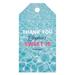 Koyal Wholesale Custom Sweet 16 Favor Tags w/ String, Pool Party Theme Thank You Gift Tags For Party Decor, 60-Pk in White | 2 W x 0.1 D in | Wayfair