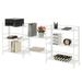 Rebrilliant Edwin 81.5"W Adjustable Folding Metal Shelving Unit Wire/Metal in White | 32.5 H x 81.5 W x 11.25 D in | Wayfair