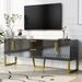 Modern TV Stand with Drawers and Cabinets for TVs up to 75", Living Room Wood TV Console Table Media Cabinets