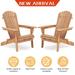 Set of 2 Garden Outdoor Solid Wood Folding Adirondack Chair