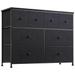 REAHOME 8 Drawer Steel Frame Bedroom Storage Organizer Chest Dresser, Black/Gray - 27.12