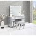 Coaster Furniture Allora 9-drawer Mirrored Storage Vanity Set with Hollywood Lighting Metallic - N/A