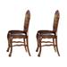 Adison Beige and Cherry Oak Counter Height Chairs (Set of 2)