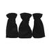 3pcs Black Piano Foot Pad Pleuche Protective Sleeve Plush Fabric Piano Sustain Pedal Covers Musical Instruments Accessories Protector