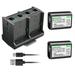 Kastar 2-Pack Battery and Quadruple Charger Compatible with Sony NP-FW50 W Series Battery NEX/EVF Models Battery Sony BC-VW1 BC-TRW Charger Sony VG-C1EM VG-C2EM Grip