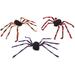 FRCOLOR 3Pcs Halloween Hairy Spider Prank Realistic Scary Giant Spider Haunted House Prop